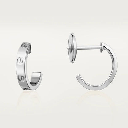 [Panda Jewelry]LOVE EARRINGS 2.65MM SILVER