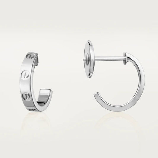[Panda Jewelry]LOVE EARRINGS 2.65MM SILVER