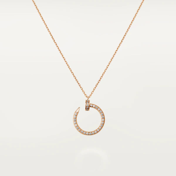 [Panda Jewelry]JUSTE NECKLACE PINK GOLD DIAMONDS