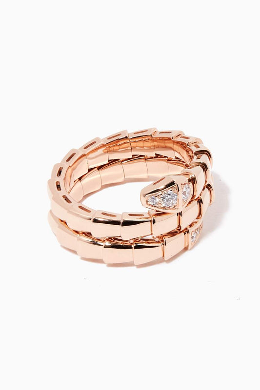 [Panda Jewelry]SERPENTS DOUBLE ROW DIAMOND RING