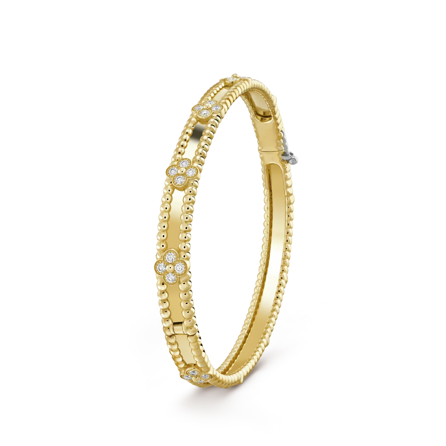 [Panda Jewelry]CLOVER BRACELET 4MM DIAMONDS