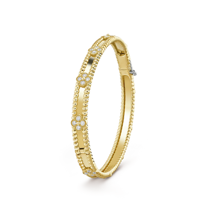 [Panda Jewelry]CLOVER BRACELET 4MM DIAMONDS