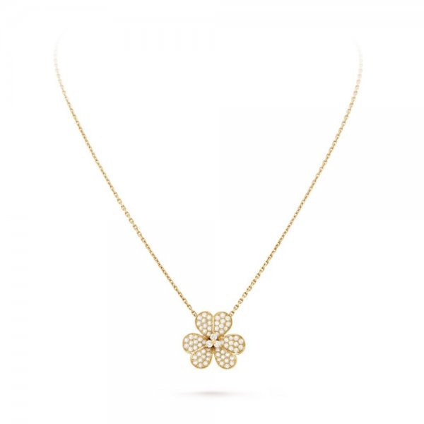 [Panda Jewelry]FLOWER DIAMOND NECKLACE