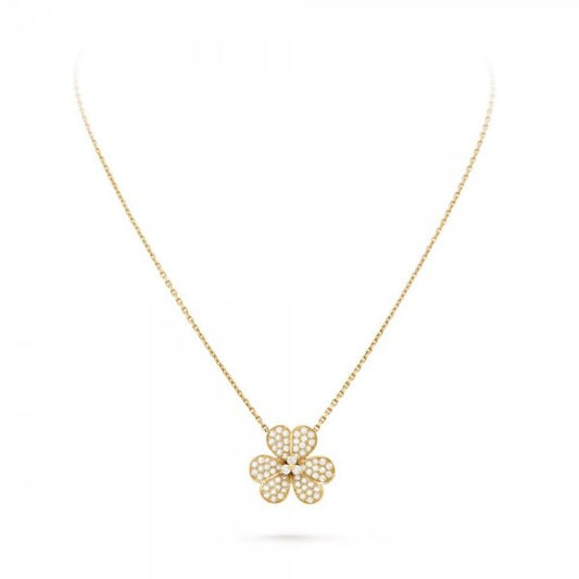 [Panda Jewelry]FLOWER DIAMOND NECKLACE