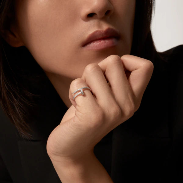 [Panda Jewelry]JUSTE RING 1.8MM SILVER DIAMONDS