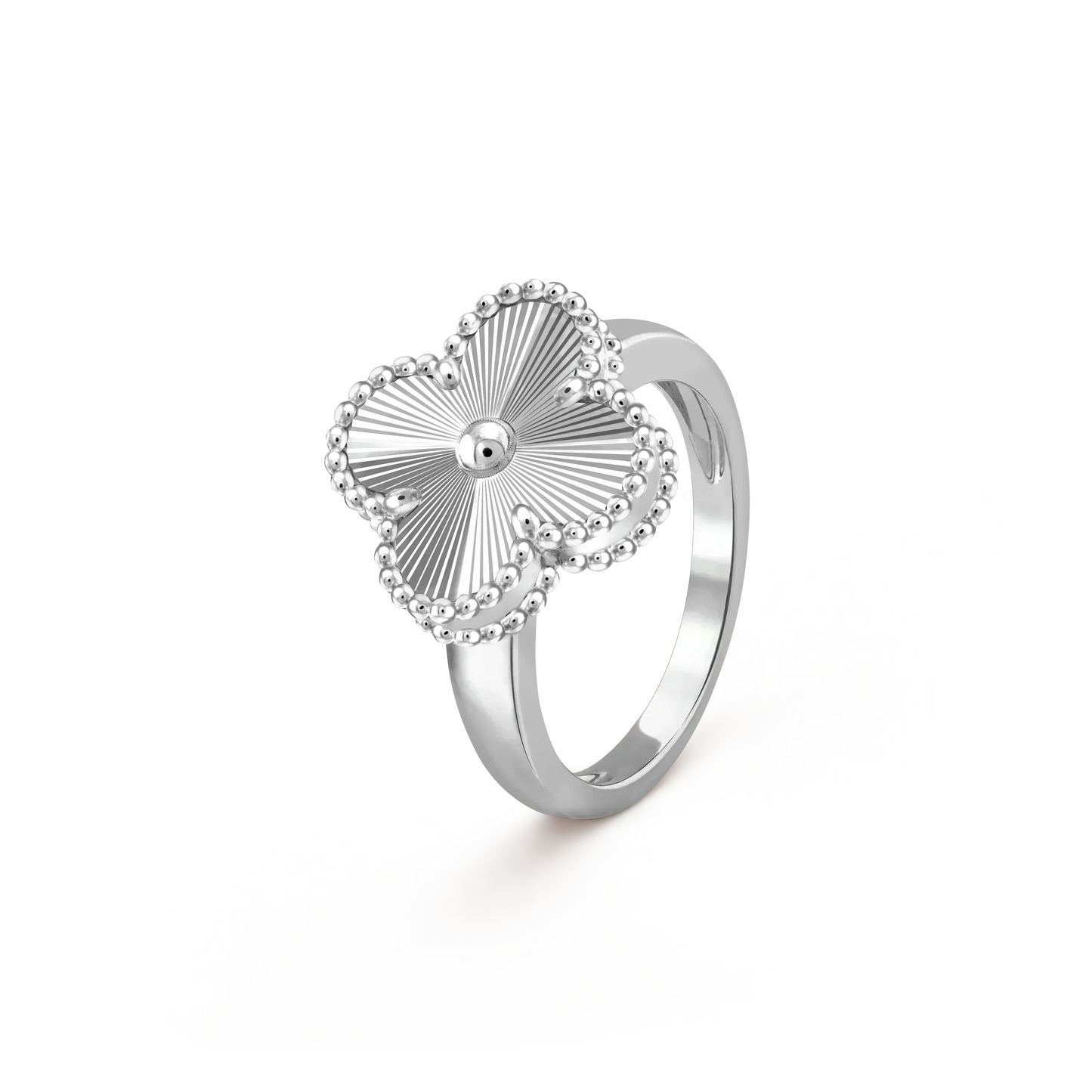 [Panda Jewelry]CLOVER SILVER RING