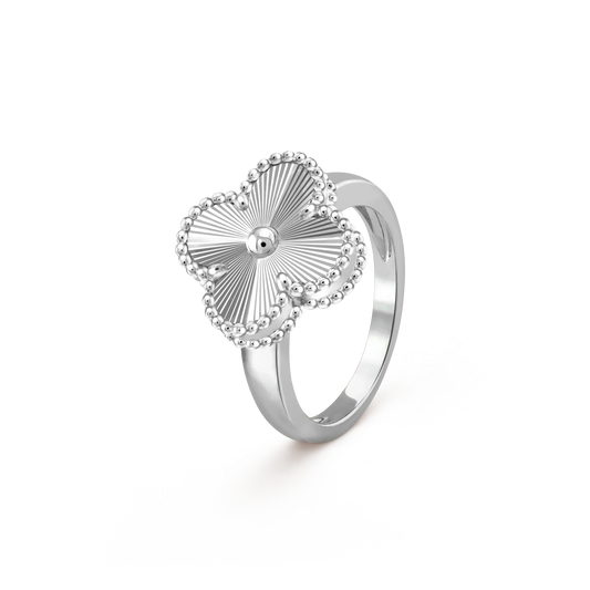 [Panda Jewelry]CLOVER SILVER RING