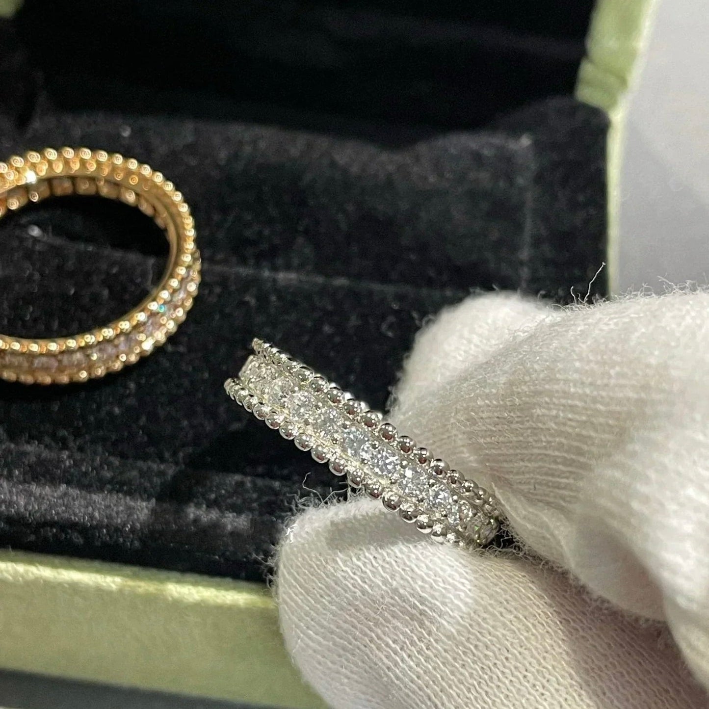 [Panda Jewelry]PERLEE DIAMOND ROSE GOLD RING
