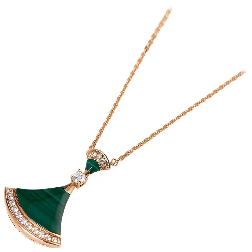 [Panda Jewelry]DREAM NECKLACE MALACHITE DIAMOND