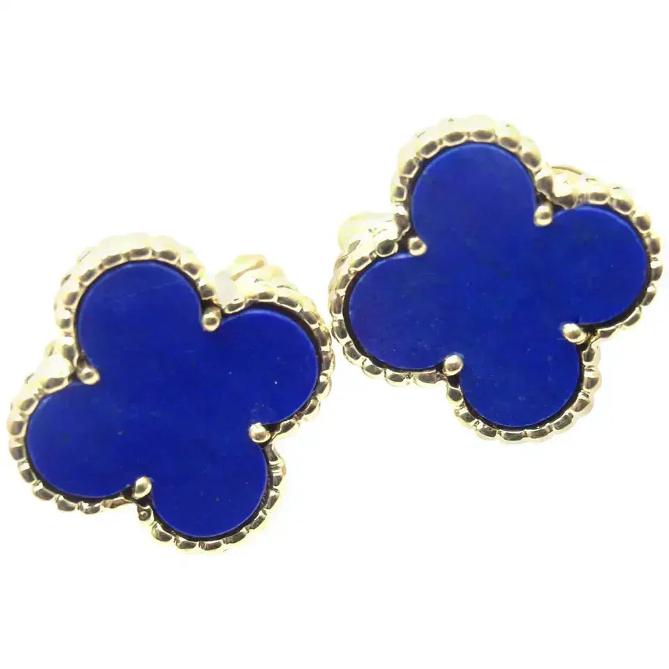 [Panda Jewelry]CLOVER MINI 9.5MM TURQUOISE EARRINGS