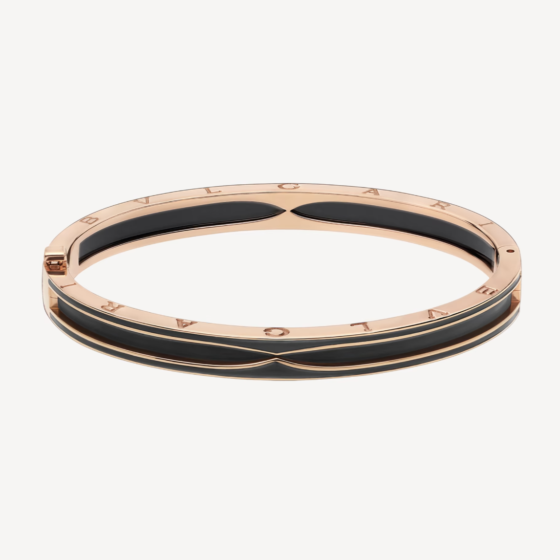 [Panda Jewelry]ZERO 1 PINK GOLD WITH MATTE BLACK CERAMIC BRACELET