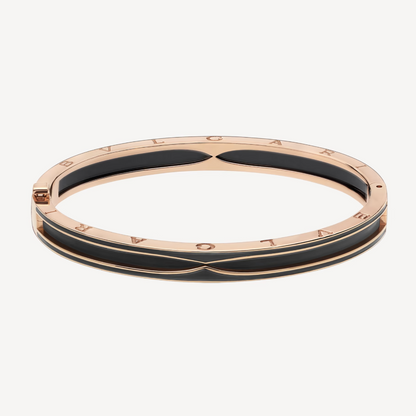 [Panda Jewelry]ZERO 1 PINK GOLD WITH MATTE BLACK CERAMIC BRACELET