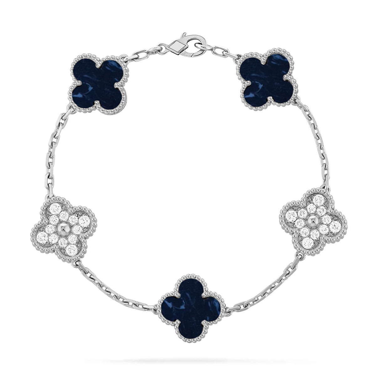 [Panda Jewelry]CLOVER 5 MOTIF PIETERSITE BRACELET COLLECTION