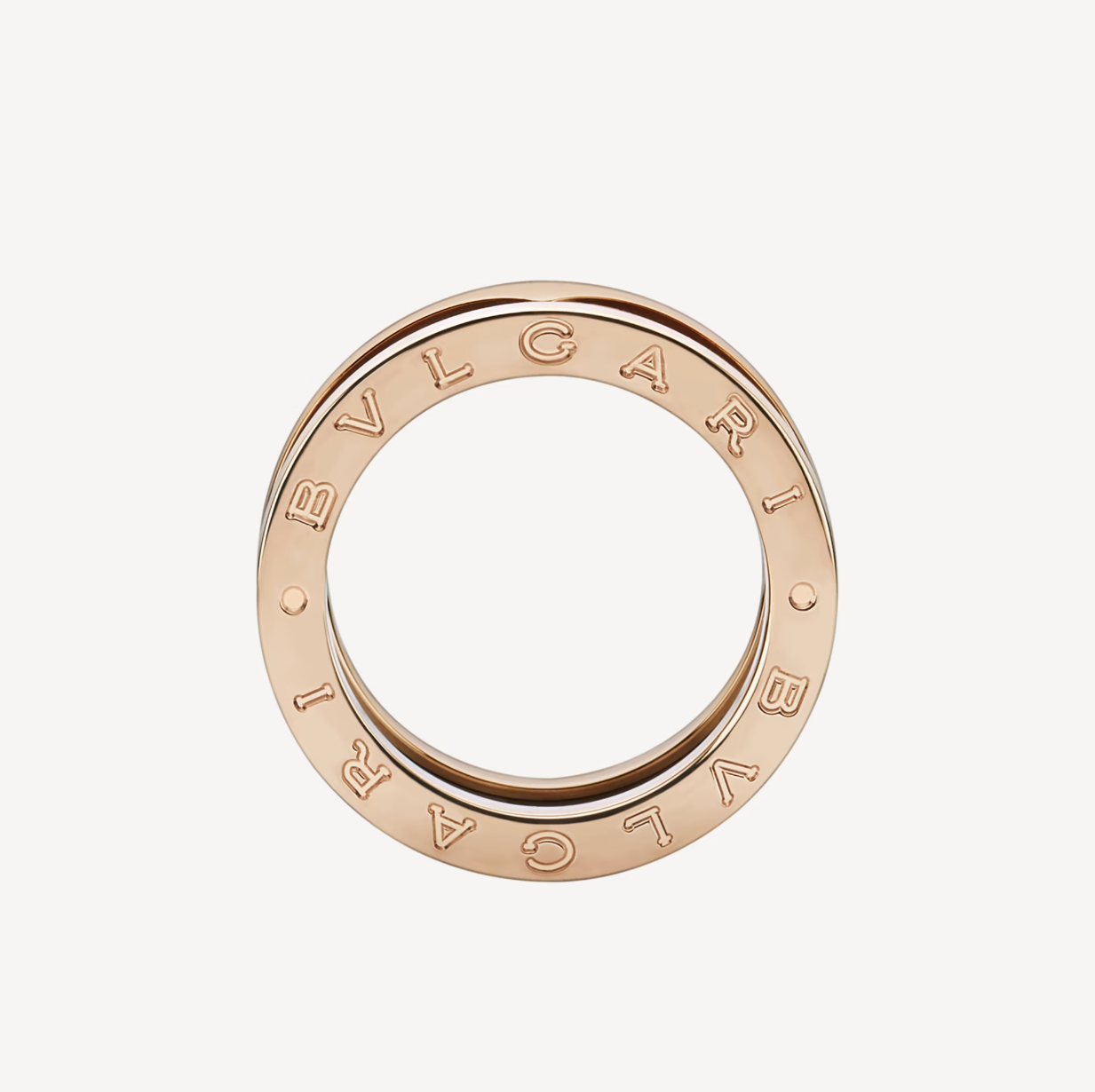 [Panda Jewelry]ZERO 1 TWO-BAND LOOPS AND BLACK CERAMIC PINK GOLD RING