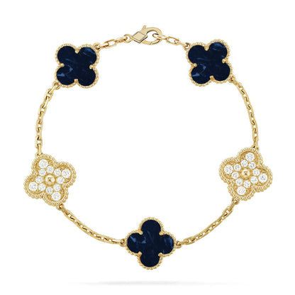 [Panda Jewelry]CLOVER 5 MOTIF PIETERSITE BRACELET COLLECTION