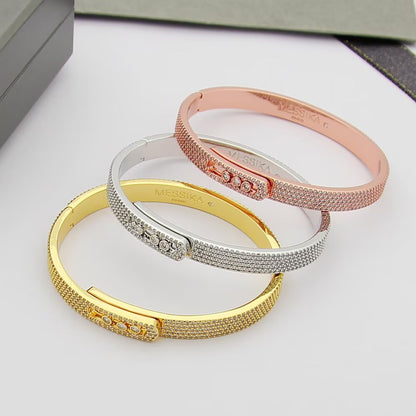[Panda Jewelry]Move Noa Full Pav茅 Diamond Bangle Bracelet