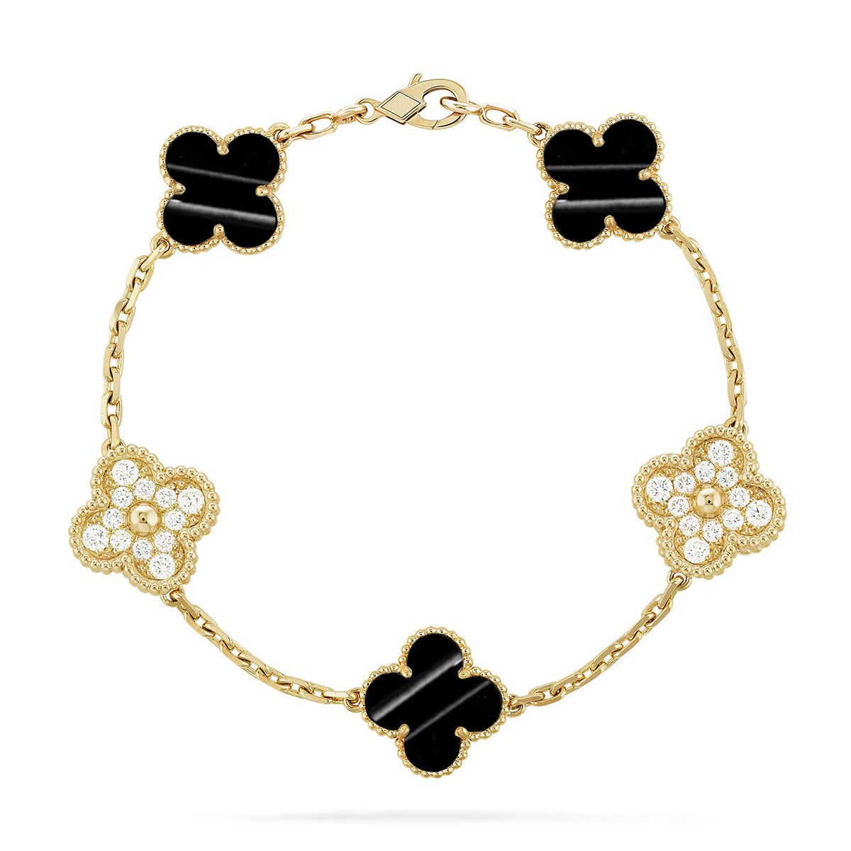 [Panda Jewelry] CLOVER 5 MOTIF PULSAR STONE BRACELET COLLECTION