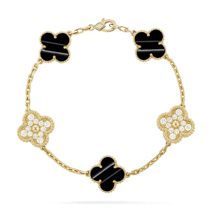 [Panda Jewelry] CLOVER 5 MOTIF PULSAR STONE BRACELET COLLECTION