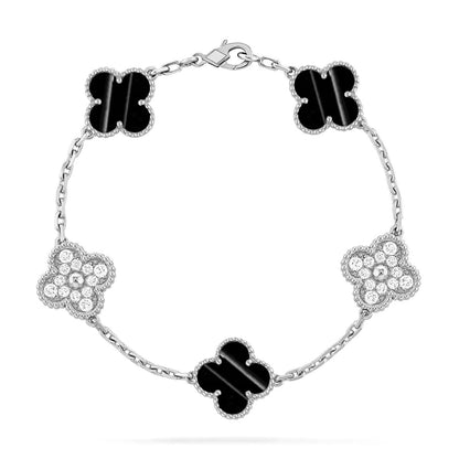 [Panda Jewelry] CLOVER 5 MOTIF PULSAR STONE BRACELET COLLECTION