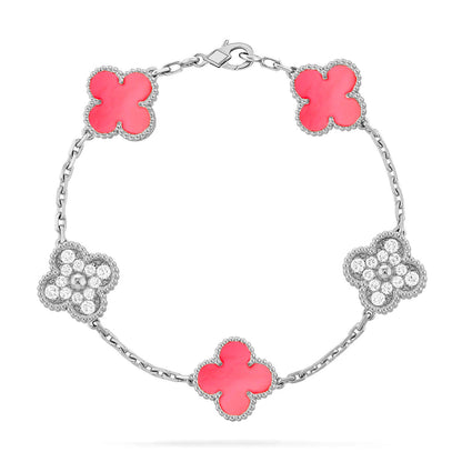 [Panda Jewelry] CLOVER 5 MOTIFS  PINK MOP BRACELET COLLECTION