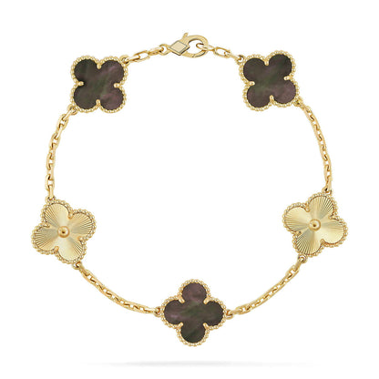 [Panda Jewelry] CLOVER 5 MOTIF GRAY MOP BRACELET COLLECTION