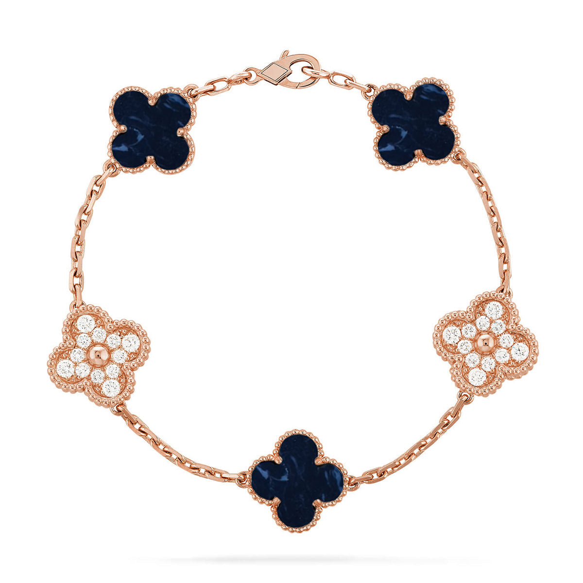 [Panda Jewelry]CLOVER 5 MOTIF PIETERSITE BRACELET COLLECTION