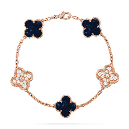 [Panda Jewelry]CLOVER 5 MOTIF PIETERSITE BRACELET COLLECTION