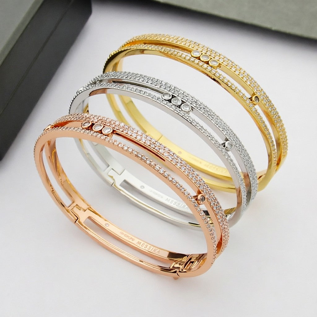 [Panda Jewelry]Move Romane pav茅 bangle
