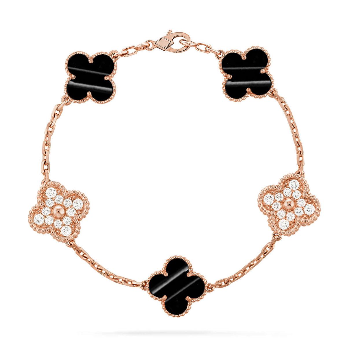 [Panda Jewelry] CLOVER 5 MOTIF PULSAR STONE BRACELET COLLECTION
