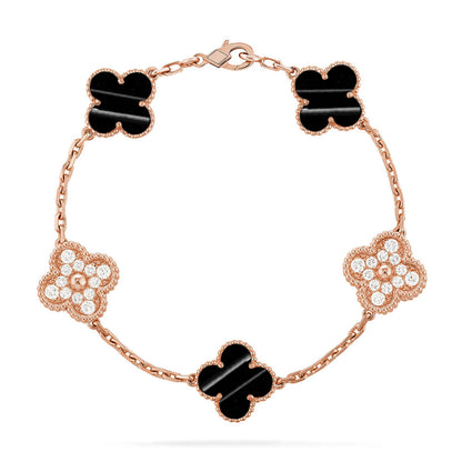 [Panda Jewelry] CLOVER 5 MOTIF PULSAR STONE BRACELET COLLECTION