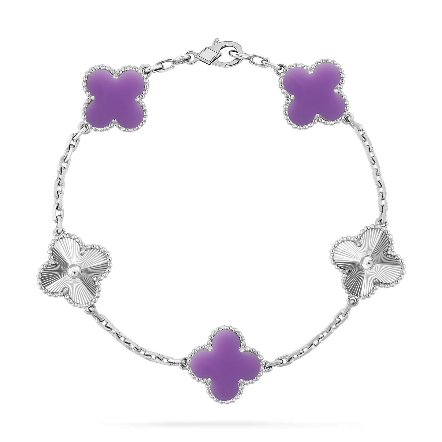 [Panda Jewelry]CLOVER 5 MOTIF LIGHT PURPLE BRACELET COLLECTION