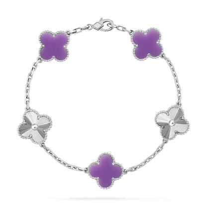 [Panda Jewelry]CLOVER 5 MOTIF LIGHT PURPLE BRACELET COLLECTION