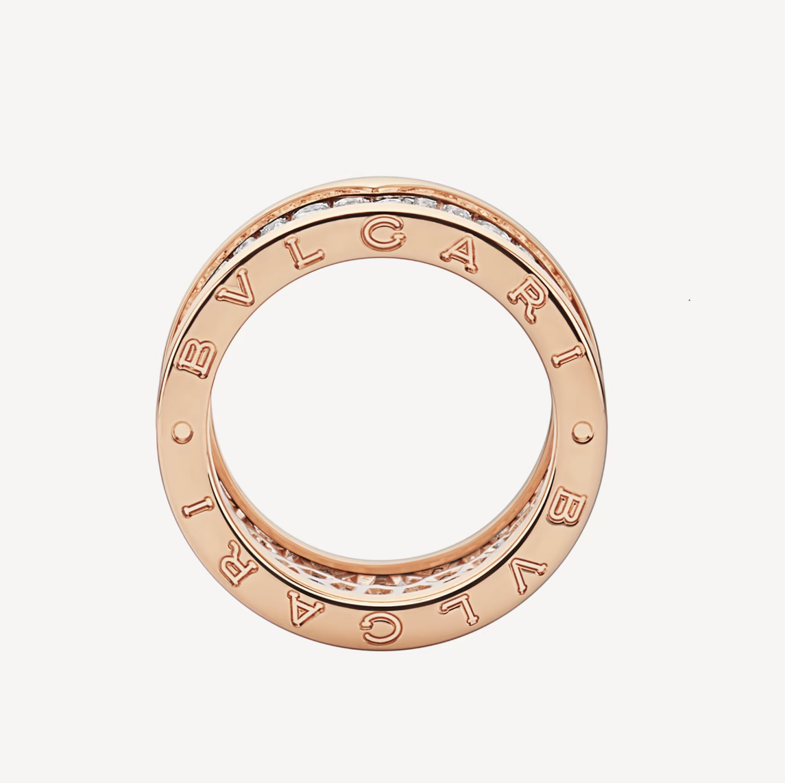 [Panda Jewelry]ZERO 1 WITH PAVED DIAMONDS ON THE SPIRAL RING