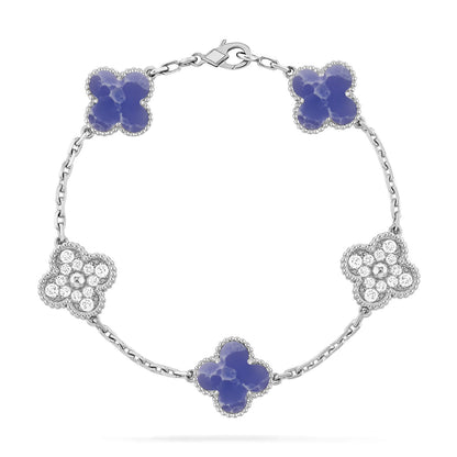[Panda Jewelry]CLOVER 5 MOTIF BLUE VEINS BRACELET COLLECTION