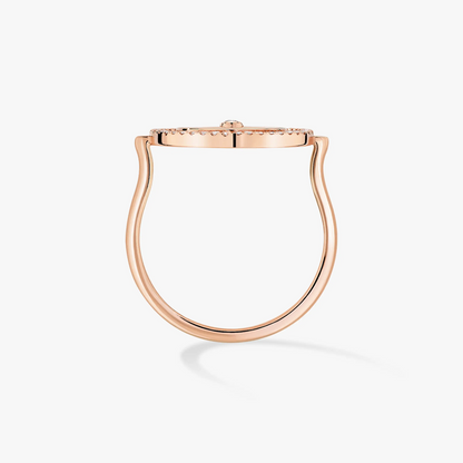 [Panda Jewelry]LUCKY MOVE PINK GOLD DIAMOND RING