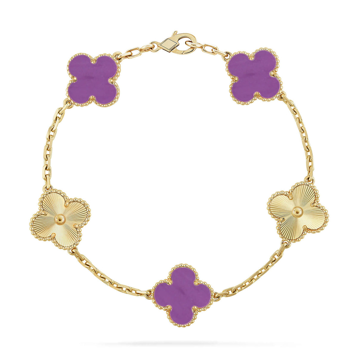 [Panda Jewelry] CLOVER 5 MOTIF VIOLET BRACELET COLLECTION