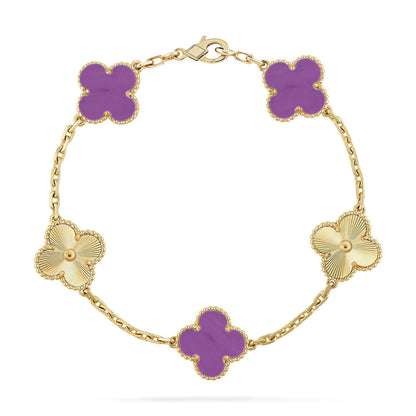 [Panda Jewelry] CLOVER 5 MOTIF VIOLET BRACELET COLLECTION