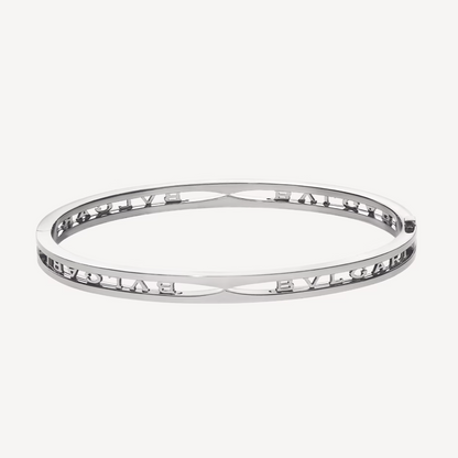 [Panda Jewelry]ZERO 1 SPIRAL LOGO SILVER BRACELET