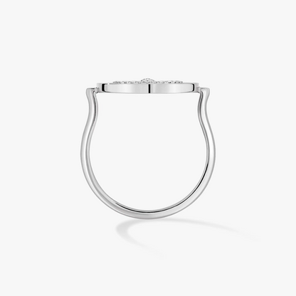[Panda Jewelry]LUCKY MOVE PAVED SILVER DIAMOND RING