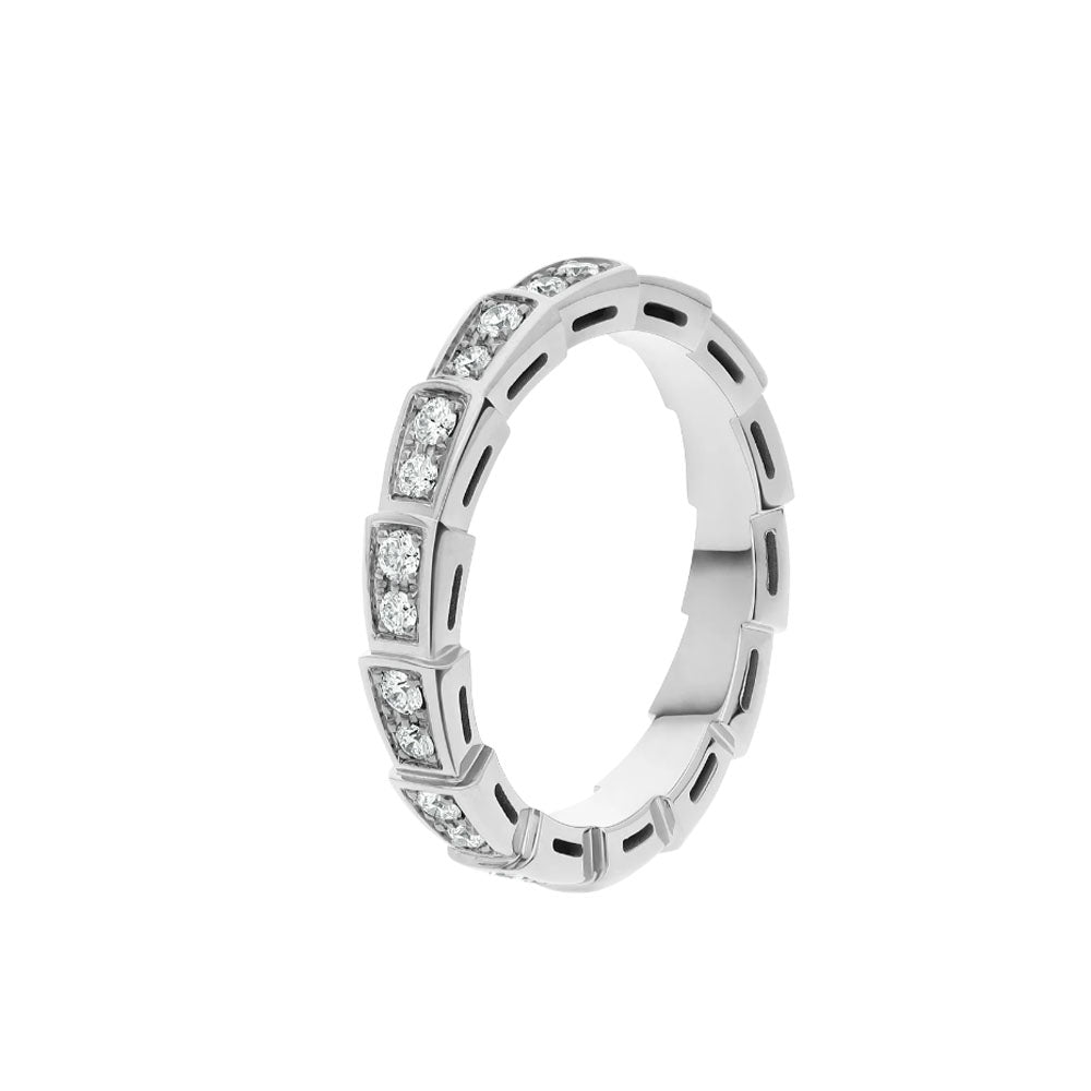 [Panda Jewelry]SERPENTI RING SILVER DIAMOND PAVED 3MM