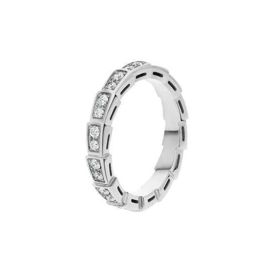 [Panda Jewelry]SERPENTI RING SILVER DIAMOND PAVED 3MM