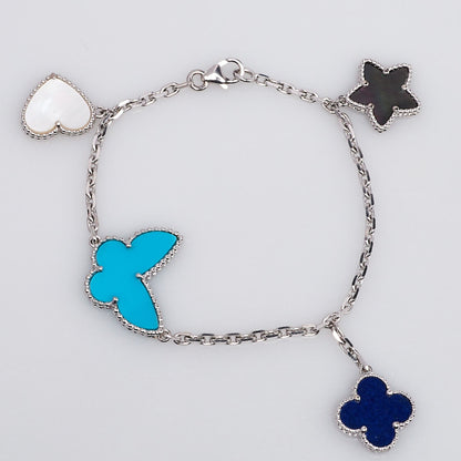 [Panda Jewelry]LUCKY SPRING SILVER BRACELET 4 MOTIF