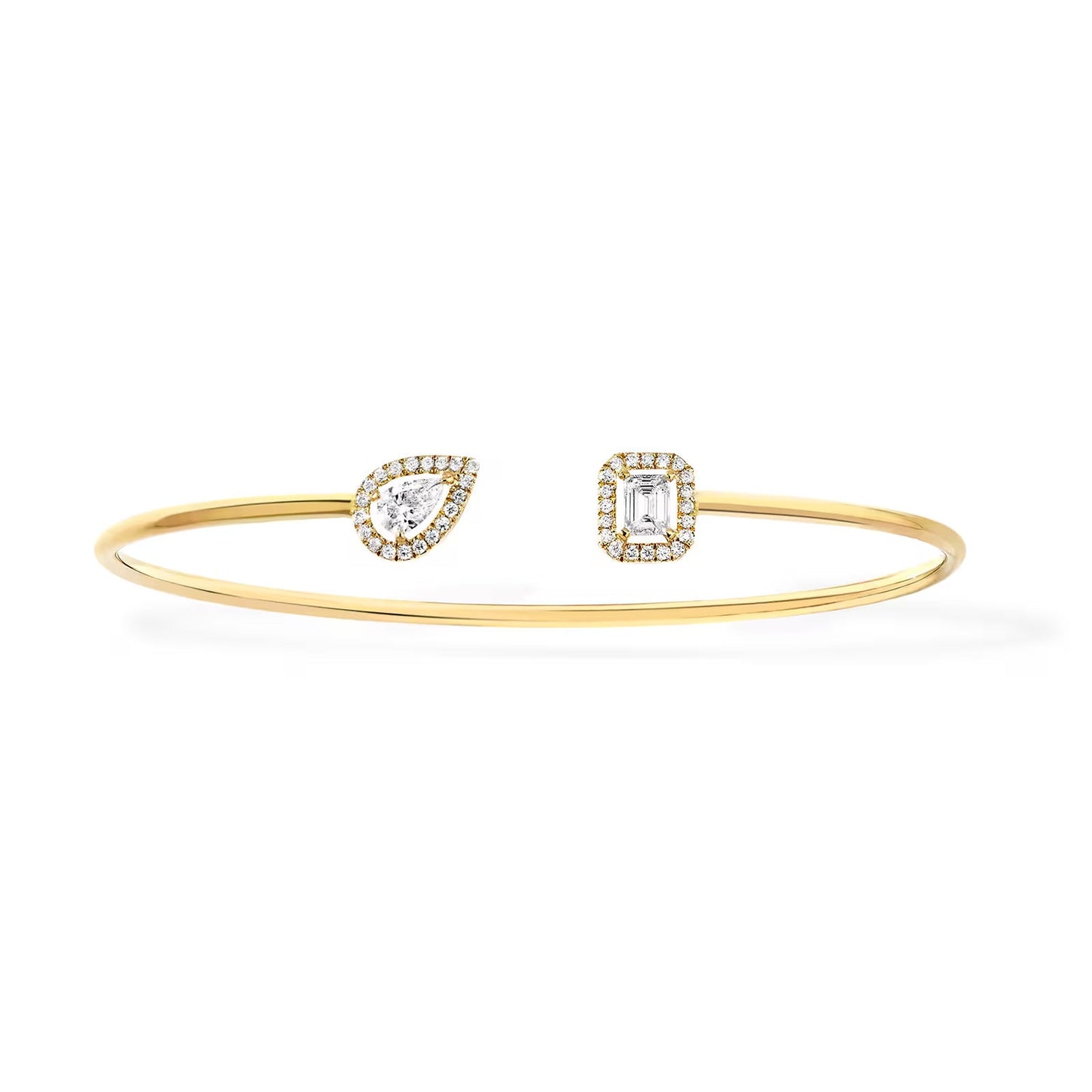 [Panda Jewelry]JONC FLEX MY TWIN TOI & MOI SILVER DIAMOND BRACELET