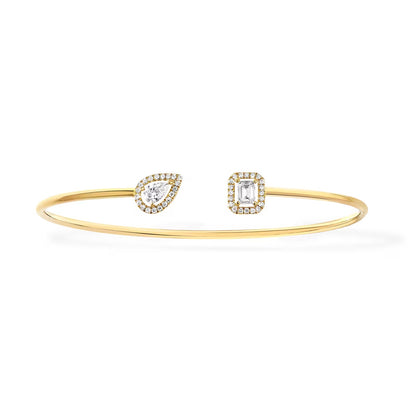 [Panda Jewelry]JONC FLEX MY TWIN TOI & MOI SILVER DIAMOND BRACELET