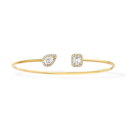 [Panda Jewelry]JONC FLEX MY TWIN TOI & MOI SILVER DIAMOND BRACELET