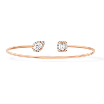 [Panda Jewelry]JONC FLEX MY TWIN TOI & MOI SILVER DIAMOND BRACELET