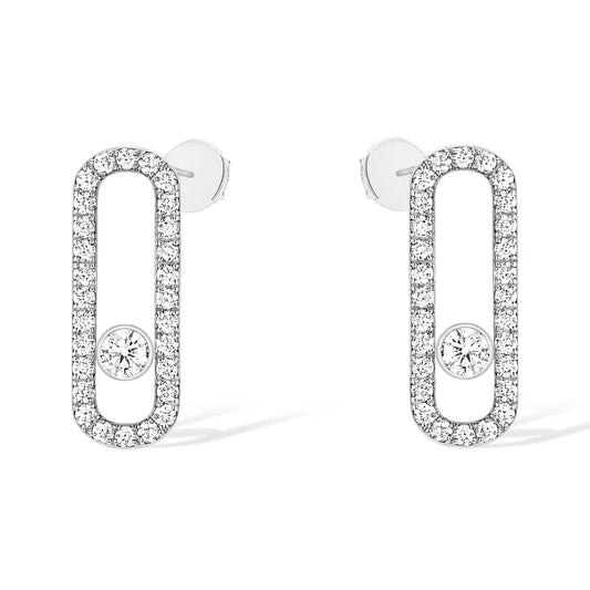 [Panda Jewelry]MOVE UNO STUD DIAMOND PAVED EARRINGS