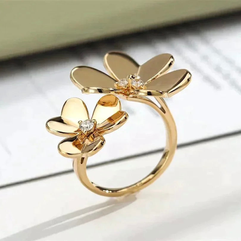 [Panda Jewelry]CLOVER COMOS GOLD DIAMOND RING