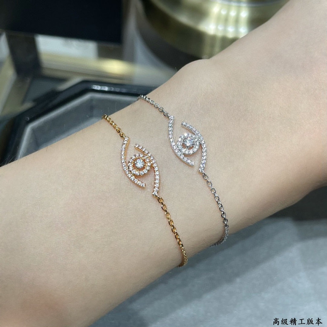 [Panda Jewelry]Lucky Eye Pave-Set Diamond Bracelet