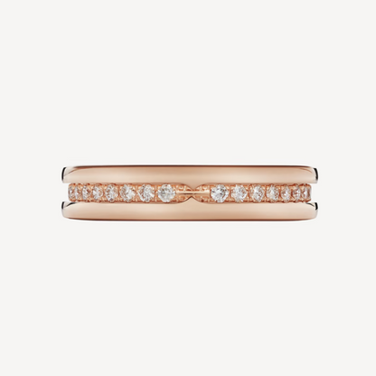 [Panda Jewelry]ZERO 1 ONE-BAND PAVED DIAMONDS ON THE SPIRAL RING